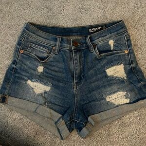 BlankNYC High Rise Fulton Roll up Denim Shorts (Size: 26)